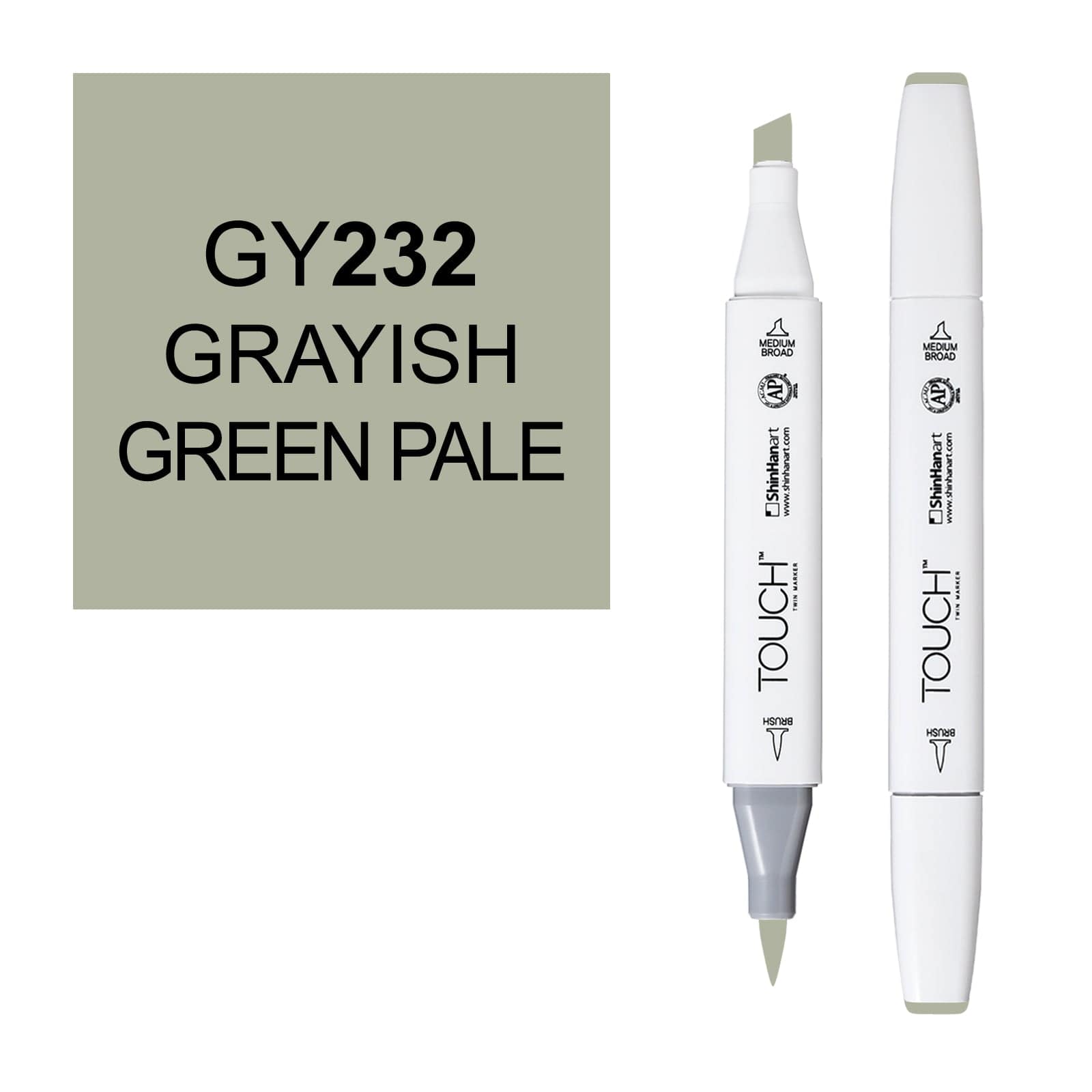 ShinHanart Touch Twin Brush Markers grayish green pale