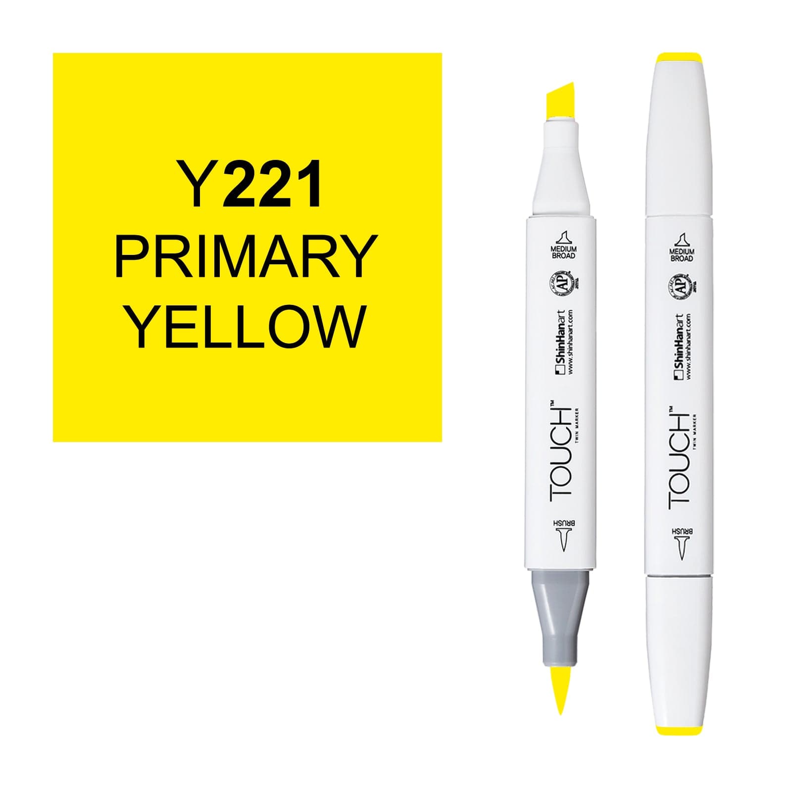 ShinHanart Touch Twin Brush Markers Primary yellow