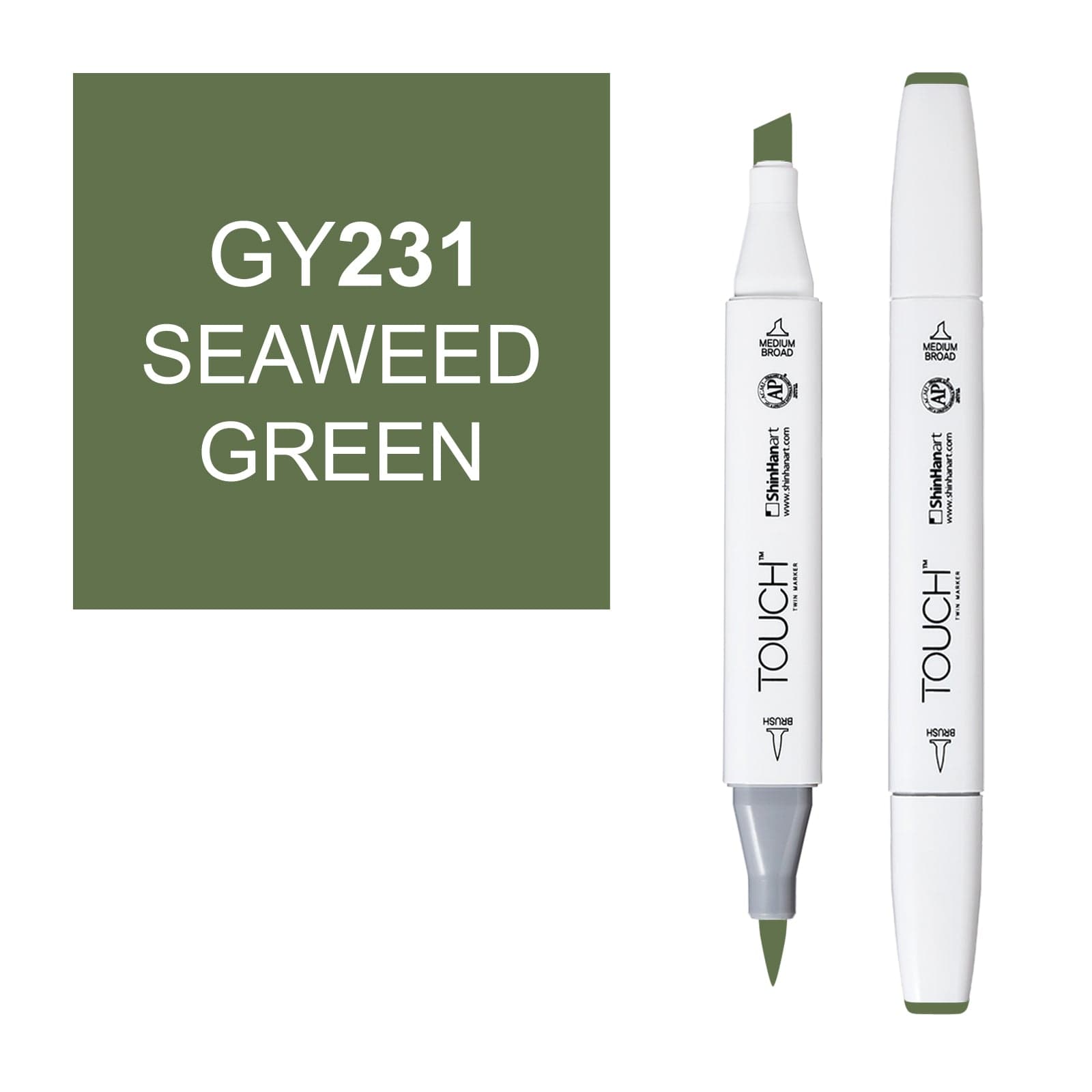 ShinHanart Touch Twin Brush Markers seaweed green