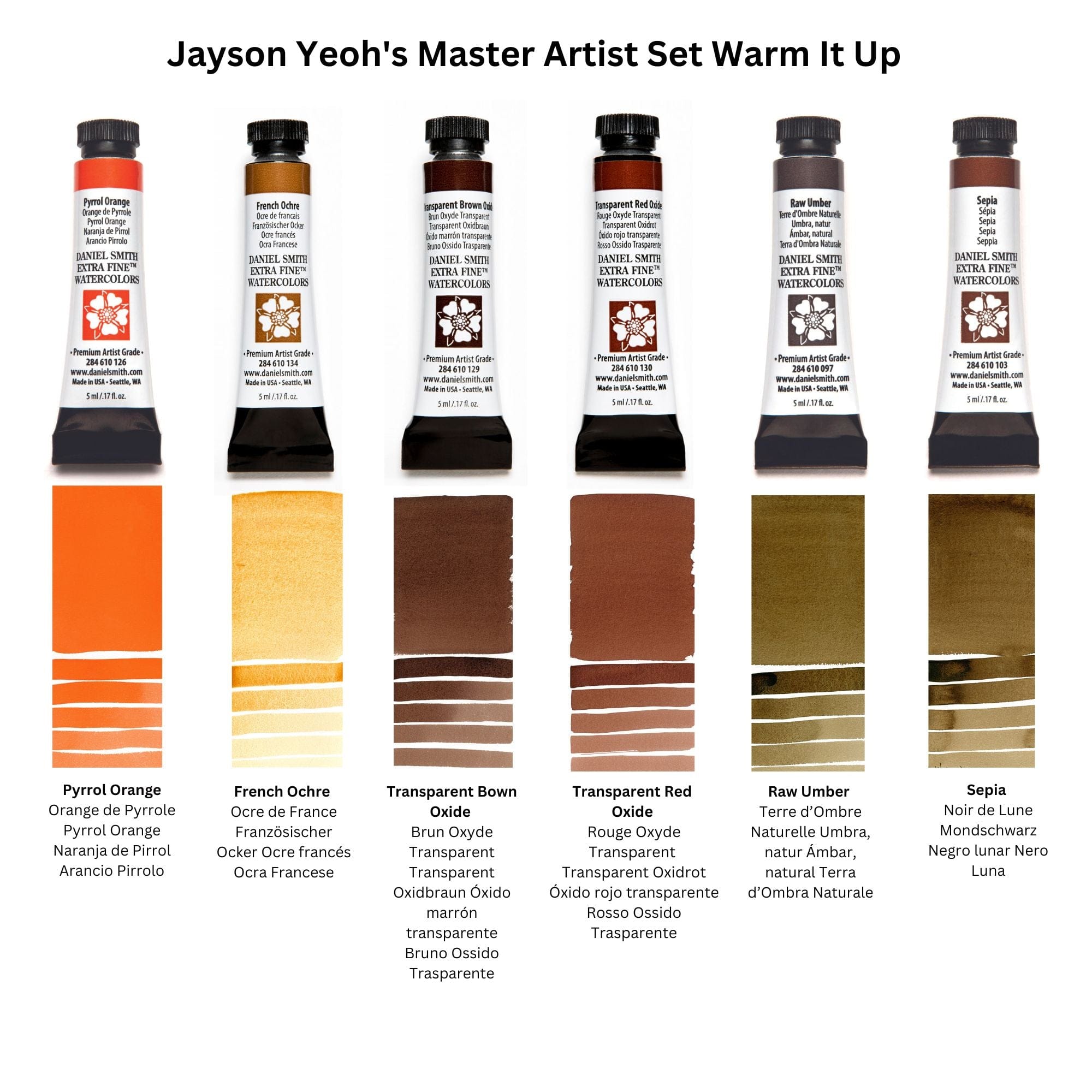 Stelling SET 2 Jayson Yeoh Master Artist Warm it Up 5ml 6 C