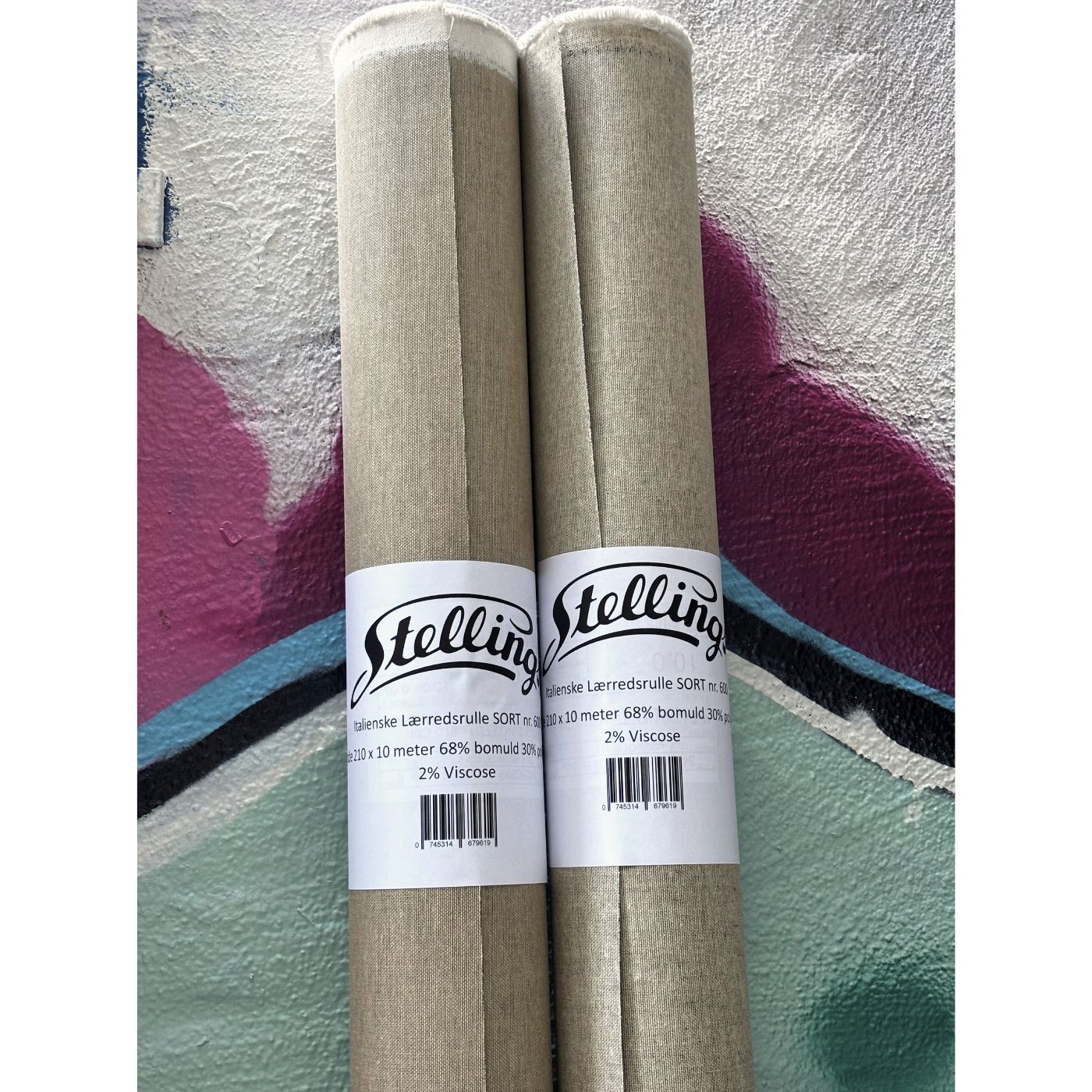 Stellings Lærred SORT nr. 600 - hel rulle - 68% bomuld 30% polyester