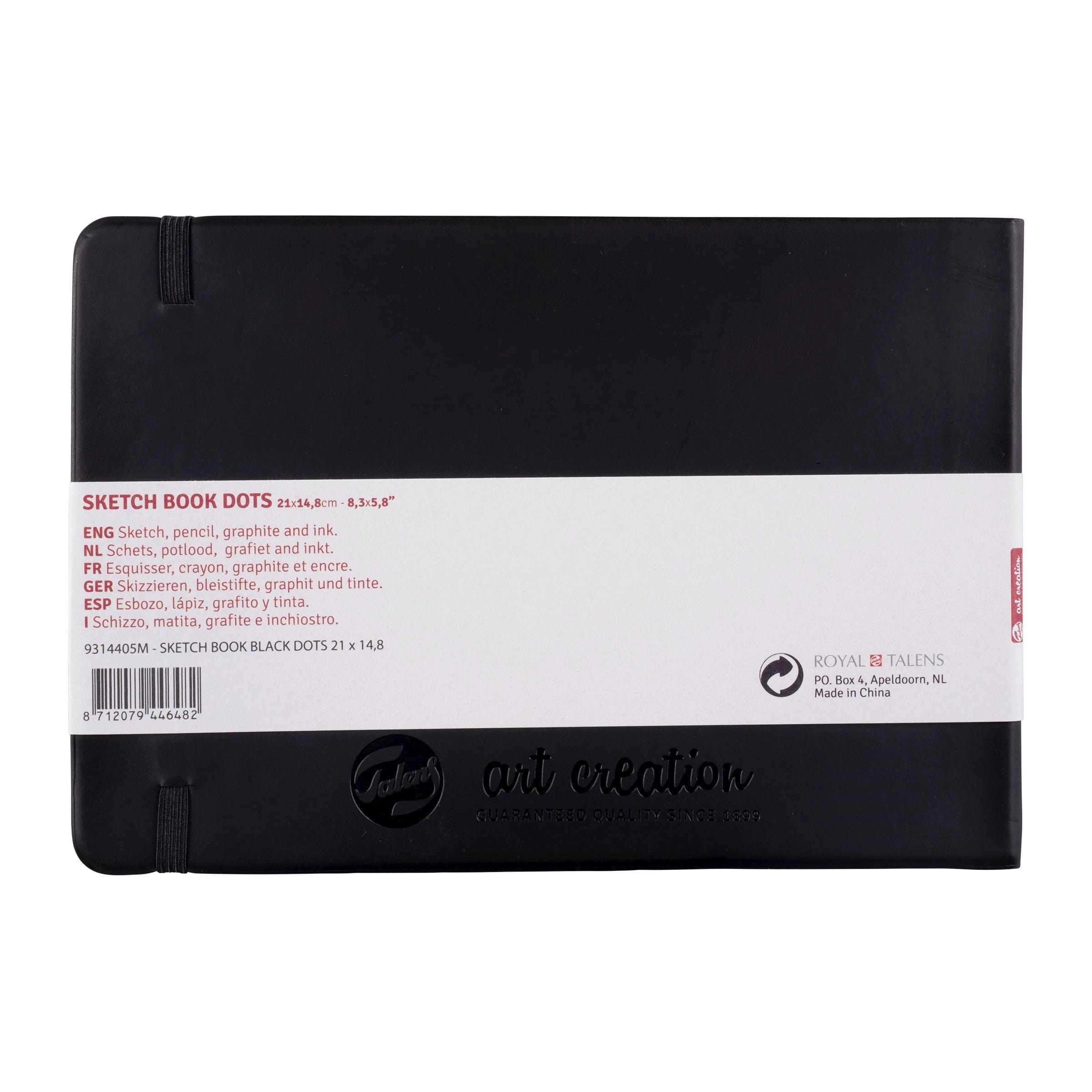 Talens Sketch Book Talens Book DOT-BOOK BLACK 21X15 80G#
