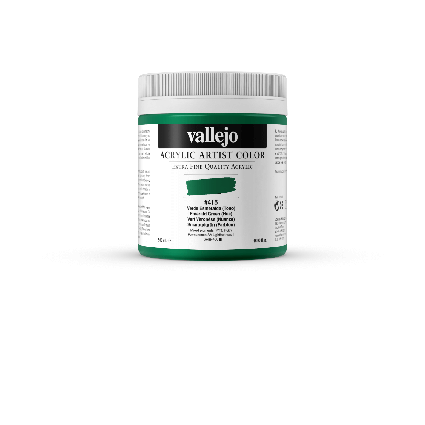 Vallejo Artist 500ml Emerald Green (Hue)