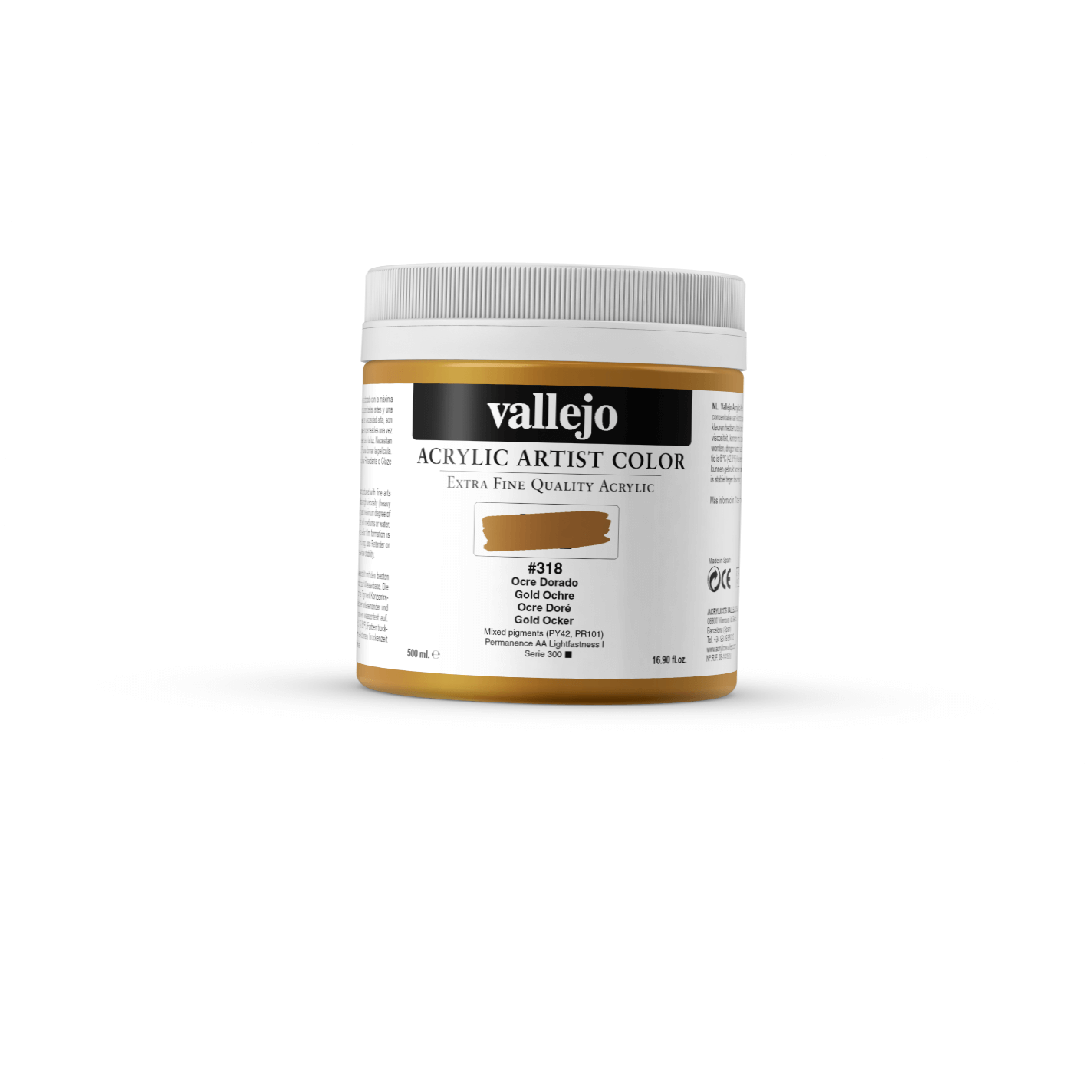 Vallejo Artist 500ml Gold Ochre