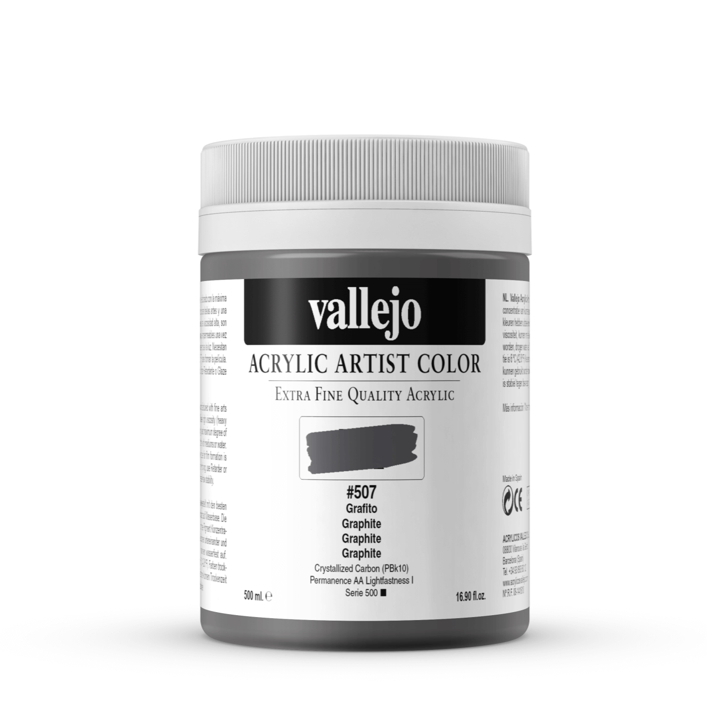 Vallejo Artist 500ml Graphite