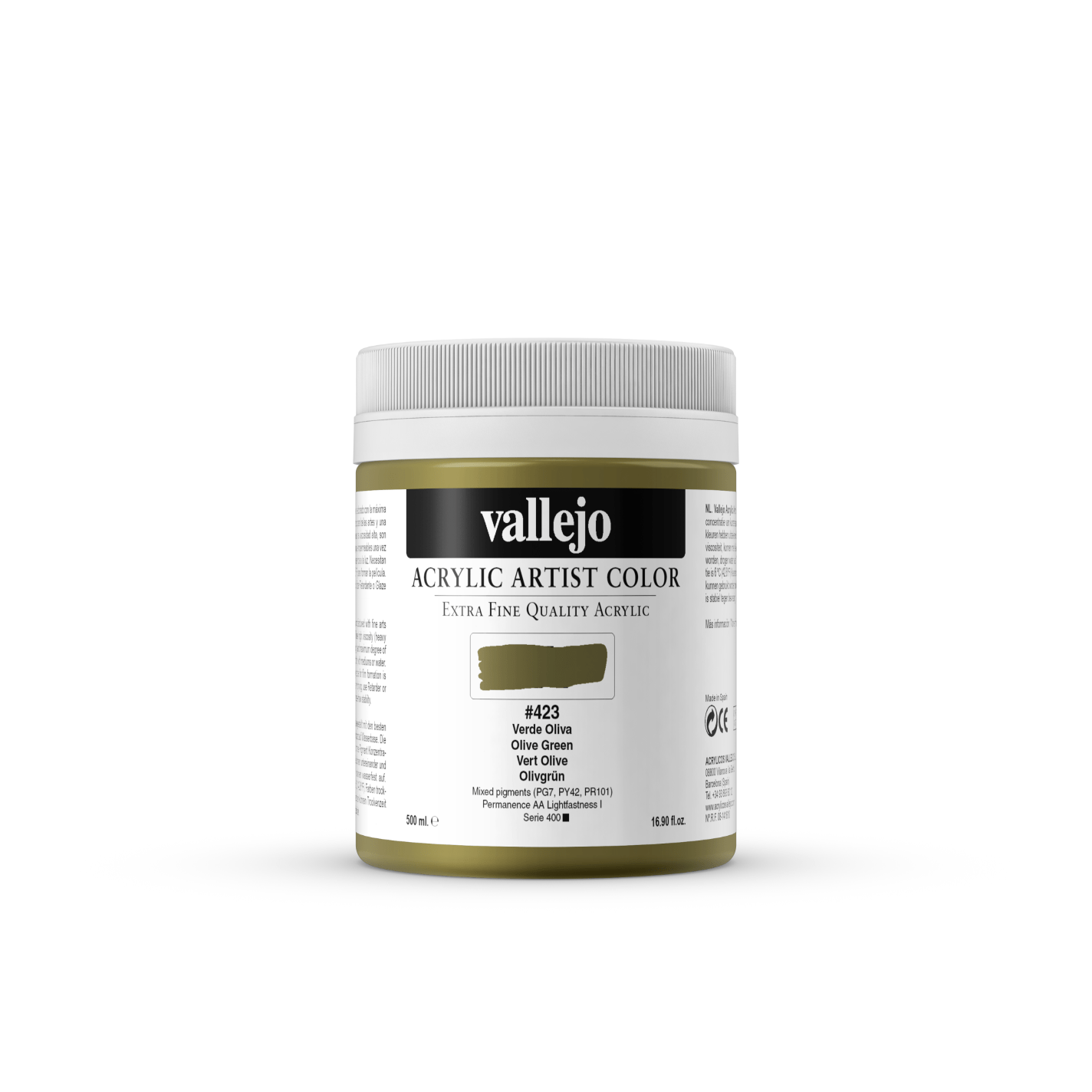 Vallejo Artist 500ml Olive Green