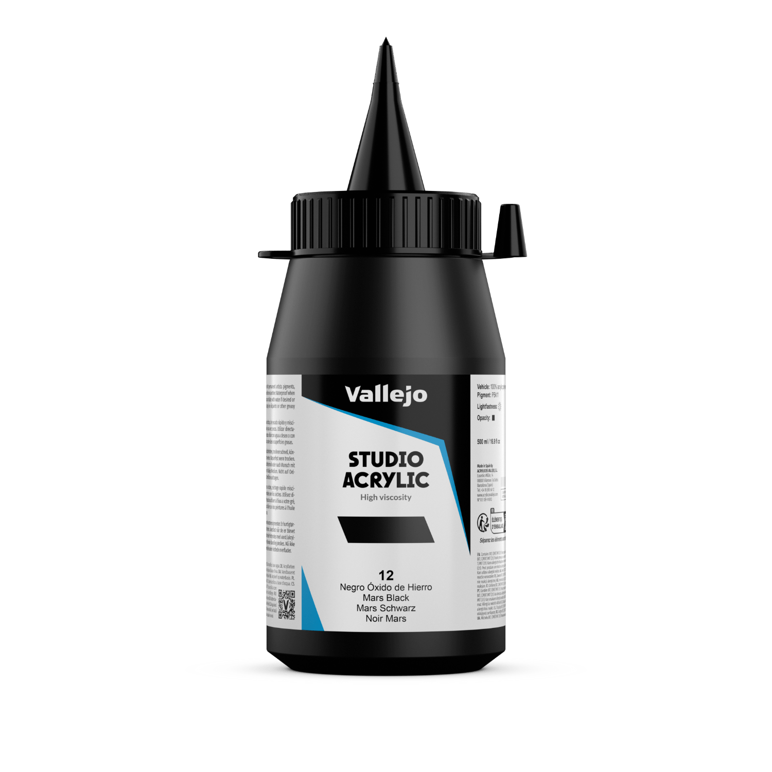 Vallejo Studio 500ml Mars Black