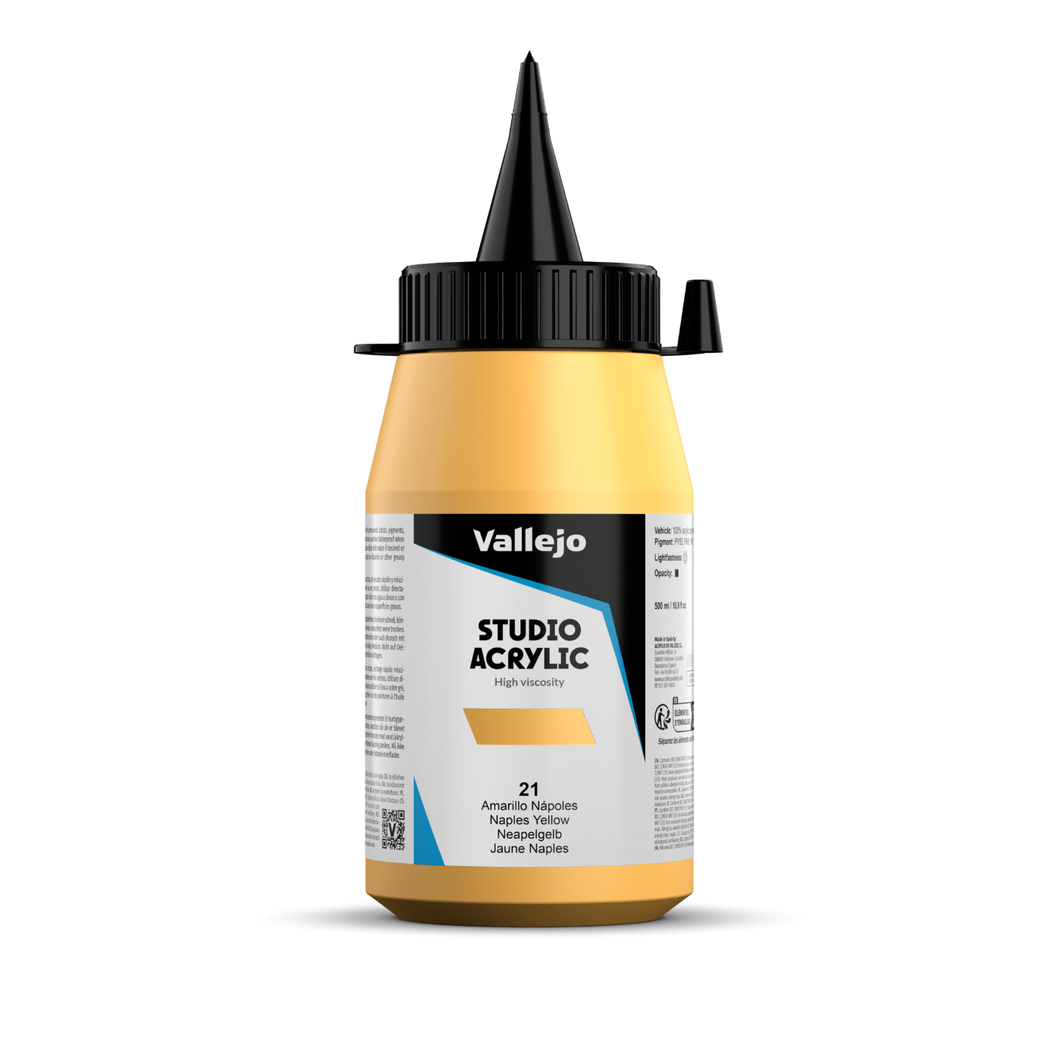 Vallejo Studio 500ml Naples Yellow