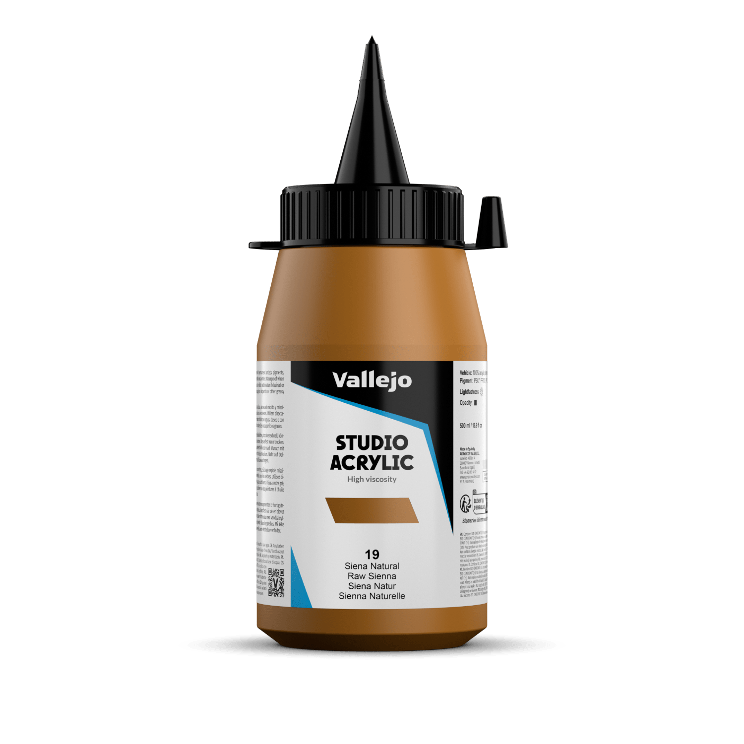 Vallejo Studio 500ml Raw Sienna